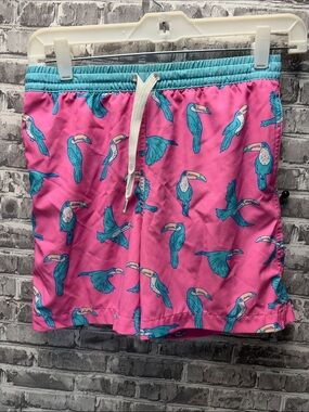 Chubbies Tropical Toucan Print Swim Shorts - Pink & Teal